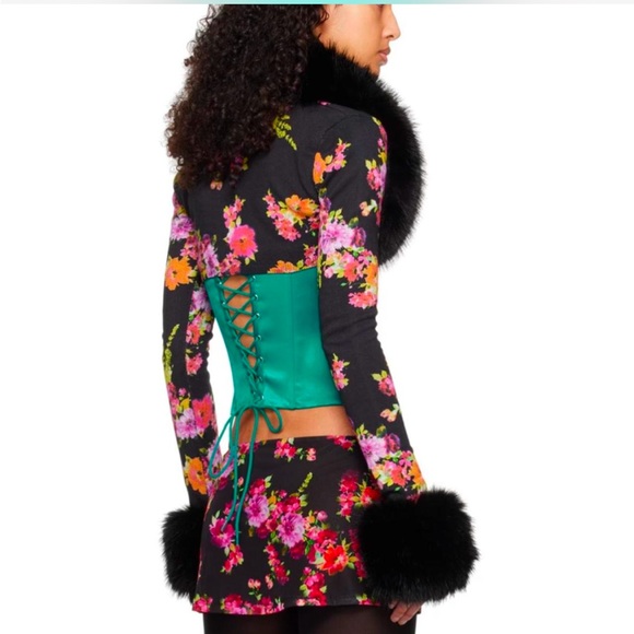 DANIELLE GUIZIO NY Bolero Faux Fur sweater - Picture 4 of 9